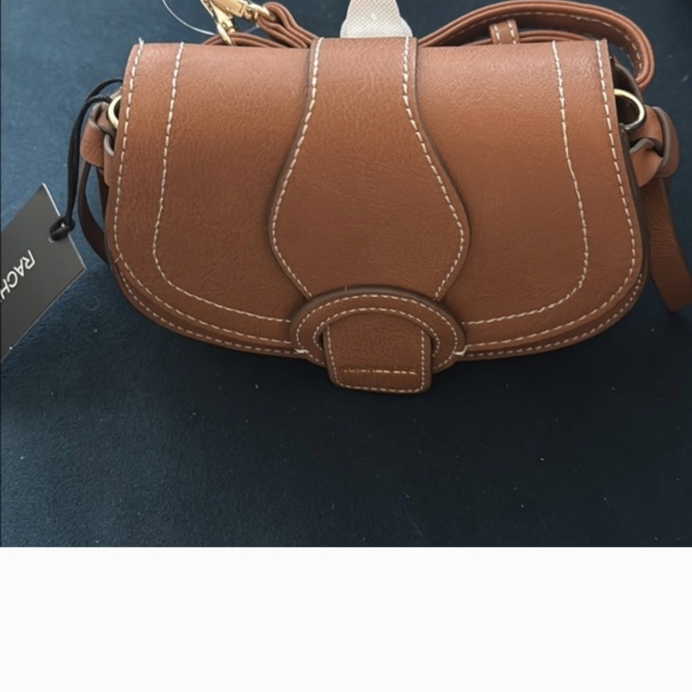Rachel ZOE Brown Leather Crossbody Bag
